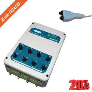 Electroestimulador de 8 Canales + Set de Electrodos Faciales